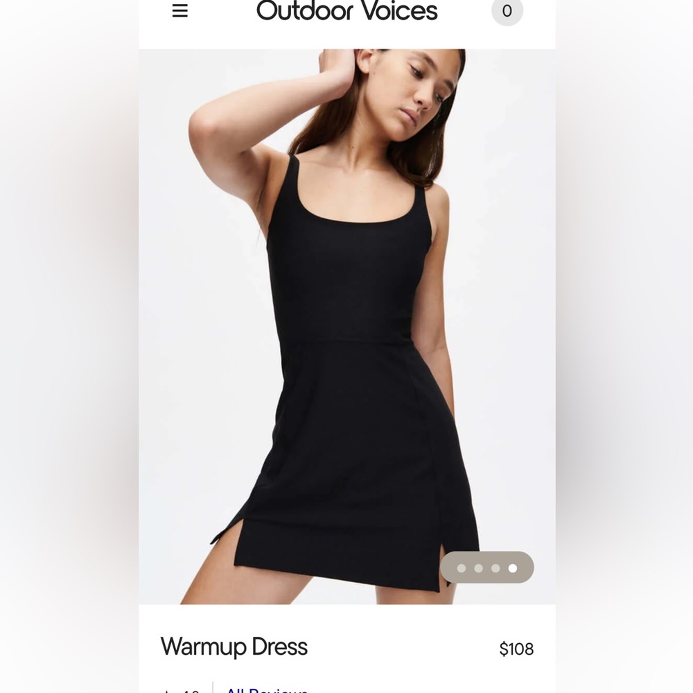Brand new Outdoor Voices Black Double Time dress